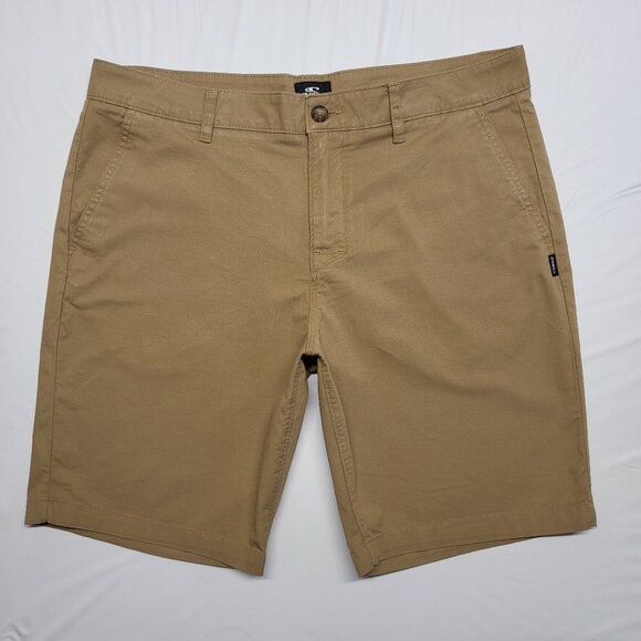 Oneill Chino Shorts Mens 36 (Actual 38" Waist)  Standard Fit 38 X 10 Tan - Picture 1 of 11